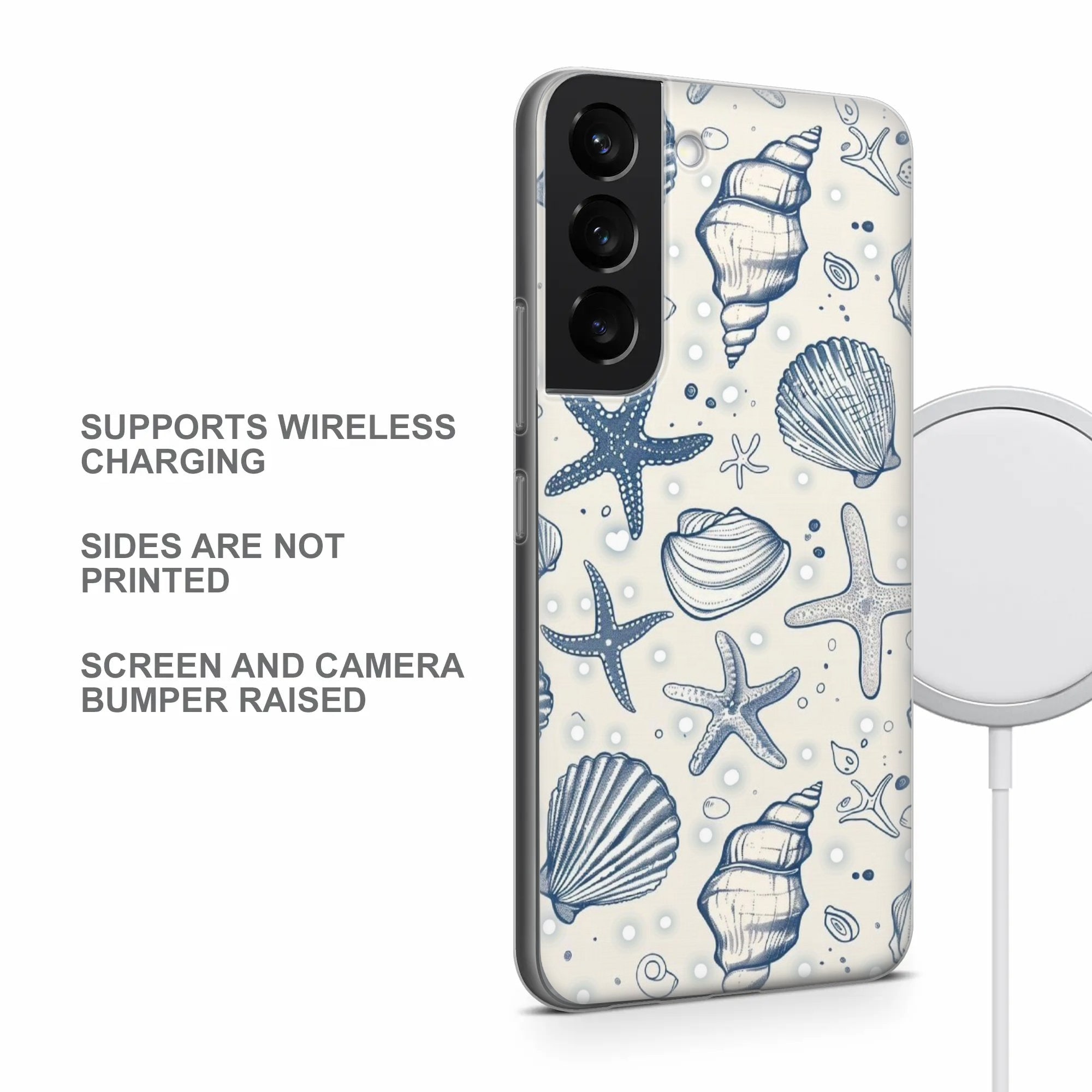 Custodia protettiva per iPhone 13 trasparente con conchiglie