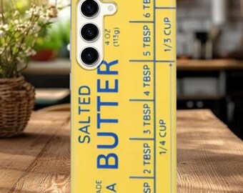 Butter Phone Case: Baking Lover Gift, Cover for iPhone 17Pro, 16, 15,14,13,12,Samsung S26,S25,S24,S23,Pixel 10,9