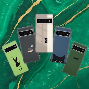 Coque pour téléphone Google Pixel Coque pour téléphone chat amoureux des chats, housse adaptée pour Google Pixel 9 9Pro XL 8 8A 8Pro 7 7Pro 7A 6 6A 6Pro 5A iPhone 16 15