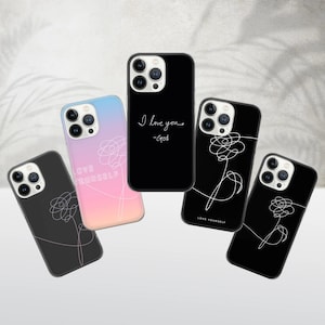 Custodia per telefono JDM Roses Line art, custodia nera minimalista per iPhone 16 Pro, 15, 14, 13, 12, 11, Google Pixel 9 Pro, 8, 7A, Samsung Galaxy S24 fe