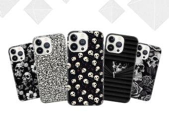 Gothic Skeleton Phone Case: Skull Art Cover for iPhone 17Pro, 16, 15,14,13,12,Samsung S26,S25,S24,S23,Pixel 10,9