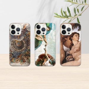Custodia per telefono Michelangelo art Buonarroti paintings Cover per iPhone 16 Pro, 15, 14, 13, 12, 11, Google Pixel 9 Pro, 8, 7A, Samsung S25, S25+ F