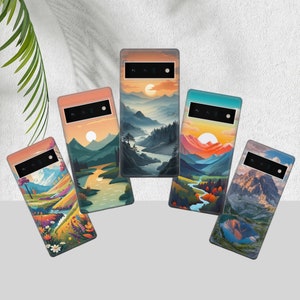 Custodia per telefono Mountains Forest cover adatta per Google Pixel 9 Pro XL 8 7 6 Pro 6A 3XL 5 4A 2, iPhone 16 15, Samsung A15 S24 Ultra, S23 FE
