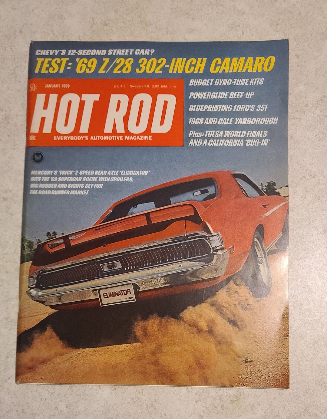 Vintage Hot Rod Magazine January 1969 Chevy Street Car, Test '69 Z/28 ...