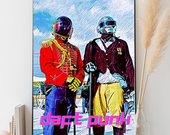 daft punk homework cassette Daft Punk Poster/Music Poster/Music band poster/Deejay poster/Techno poster/Free delivery/Delivered at home/Gift him her/Birthday present