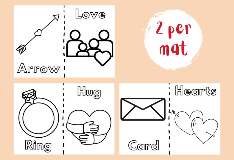 Valentine's Day PRINTABLE PLAYDOUGH MATS Kindergarten Activity Pdf