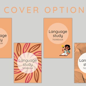 Language learning notebook. Language learning planner. Digital & printable. Korean, Chinese, Japanese, French, Arabic, Spanish, German zdjęcie 10