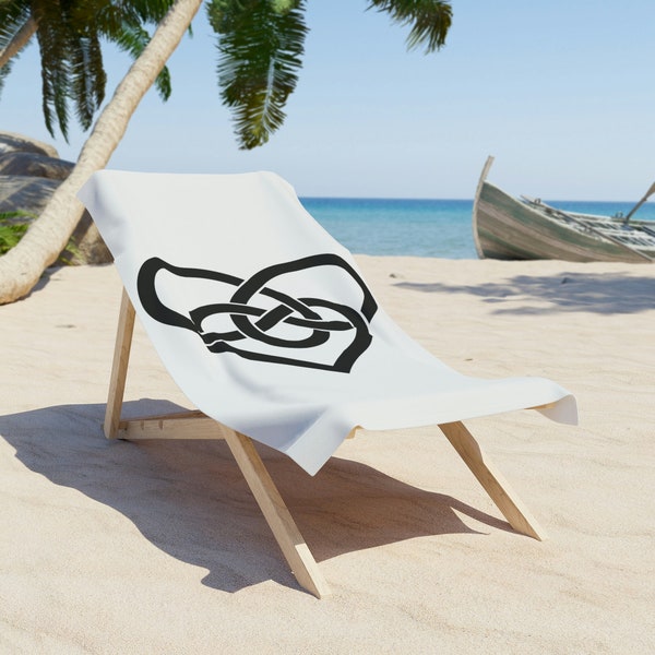 Celtic Knot Heart Beach Towel