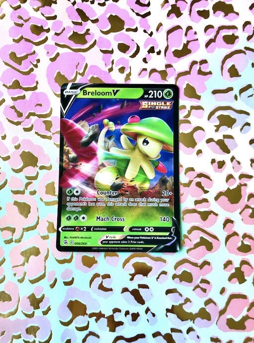 Breloom V Ultra Rare Pokemon Card Fusion Strike | Real Authentic