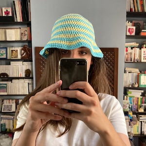 Striped crochet hat
