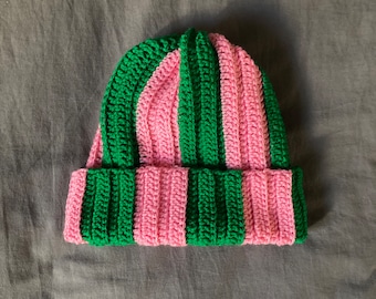 Crocheted Hodgy Bonnet: Multi-colored Acrylic Bonnet With  display picture 1