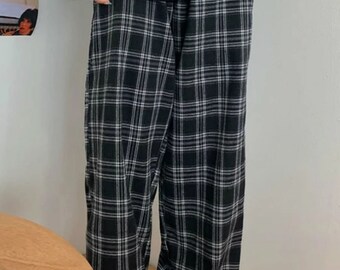Harajuku pants /Streetwear/Harajuku clothing/Techwear/Egirl/ Y2k fashion/Alt clothing/ Baggy pants/Plaid pants /Relaxed pants/ Pajama pants