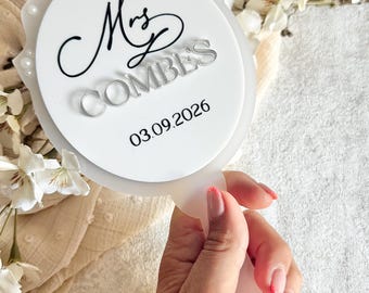 Acrylic Bridal Mirror, Personalsied Bride Mirror with name, Gift for Bride