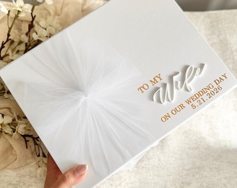 Personalised Bride Gift Box, To my Wife on our Wedding Day, Bridal Shower Gift