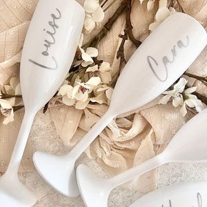 Personalised Champagne Flutes, Bridesmaid Champagne Glasses, Plastic Champagne Flute, Hen Party Gifts, Bridal Champagne Glasses