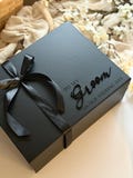 Personalised Groom Gift Box,  Black Gift Box