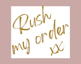 Rush order, Fast track, 1-3 working days before dispatch - Please message me prior to purchasing