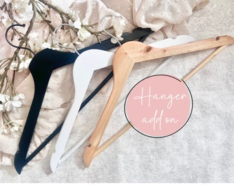 Wooden Hanger: DIY Wedding Hanger - Natural, White, or Black
