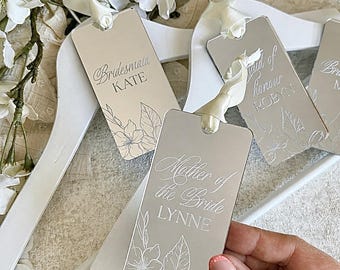 Personalised Acrylic Wedding Hanger Tag, Bridesmaid Gift