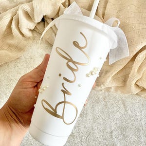 Personalised Cold Cup, Bridesmaid Gift, Maid of Honour, Gift for Bride, Hen Party Favours, Bride to Be, Cold Cup with Name, Bridal Party