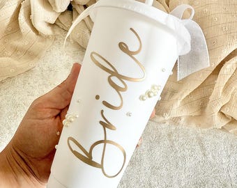 Taza de perla fría personalizada, regalo para despedida de soltera, recuerdo de despedida de soltera