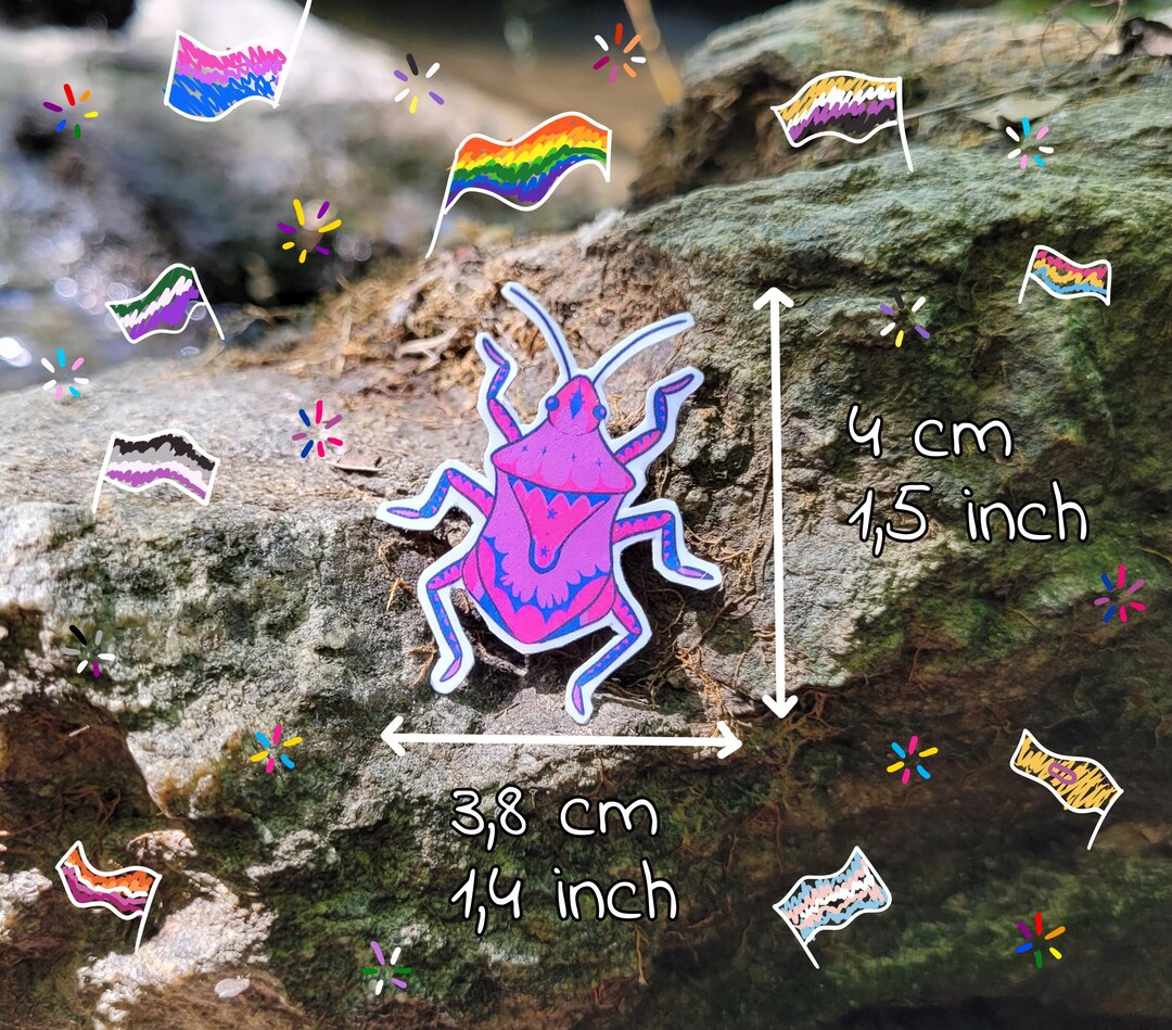 Lgbt Insect Insect Sticker - Queer Bugs - Etsy