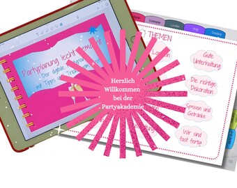 Digital party planner and guide in German