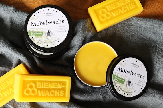 Natürliches Möbelwachs – Natürliche Holzpflege aus Bienenwachs vom Imker & Leinöl – Zirbe