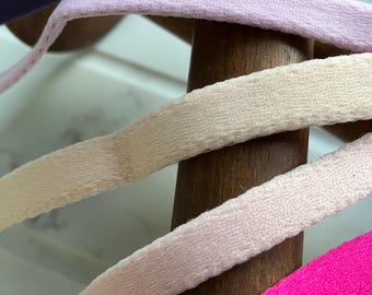 Underwire Channeling. Pinks and Purples Soft Quality Plush Underwire casing for bra and lingerie making 10mm.