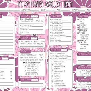 MDS 3.0 Data Collection Cheat Sheet - Etsy