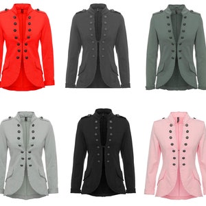 kurzer Langarm Knopf Blazer Jacke Frauen Mantel karneval karnevalskostüm Bürojacke Anzug Jacke Frauen Kleider Herbst Blazer Weste Fischgrat Bild 1