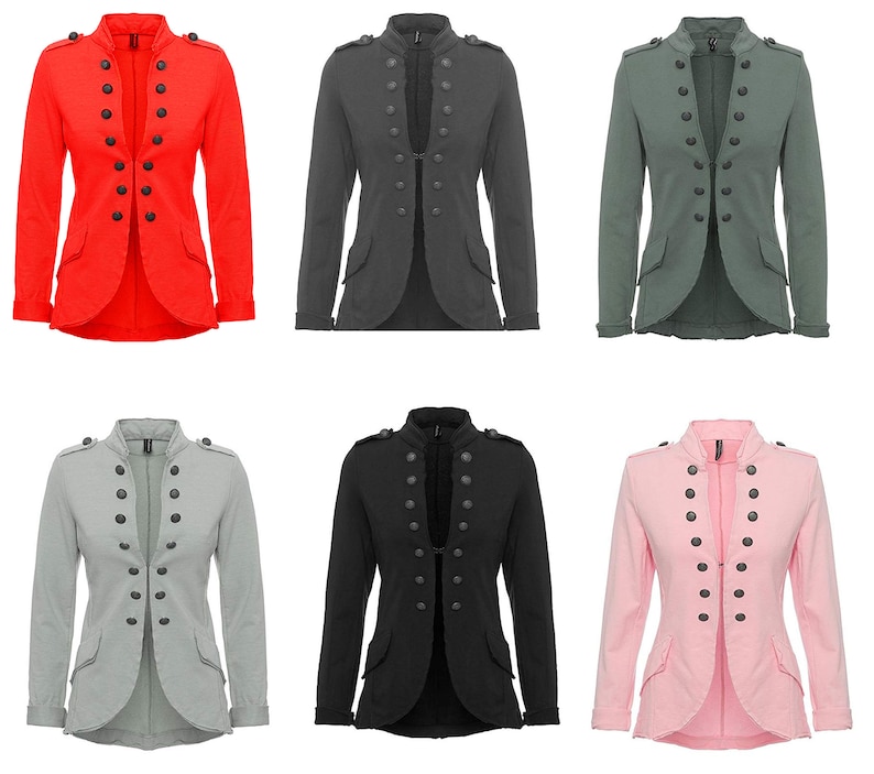 kurzer Langarm Knopf Blazer Jacke Frauen Mantel karneval karnevalskostüm Bürojacke Anzug Jacke Frauen Kleider Herbst Blazer Weste Fischgrat Bild 1