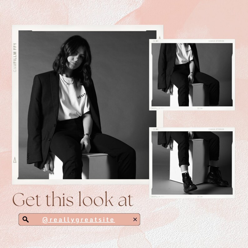 Squarespace Template Editable Canva Download Fashion Marketing Social