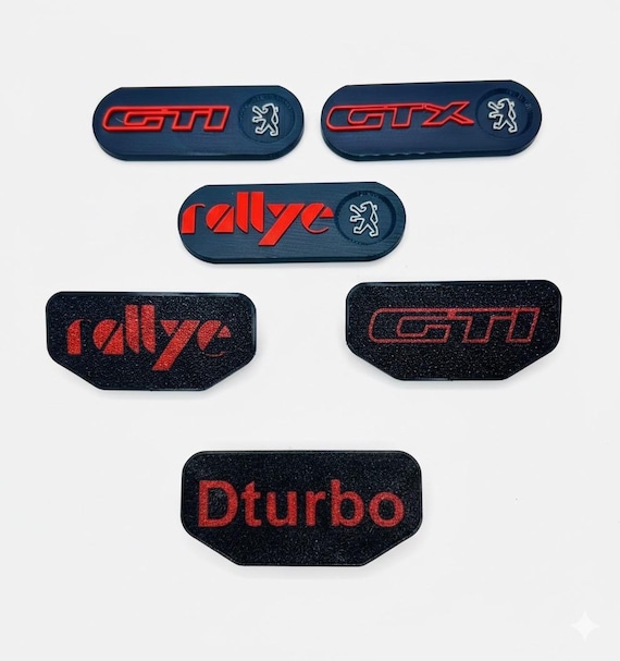 Peugeot 205 GTI / GTX / Rallye / DTurbo Steering Wheel Covers – Customizable 3D Printed Emblem