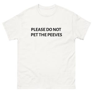 Veuillez ne pas caresser la bête noire demande drôle contrariété pessimiste réalité bête noire adulte slogan humour T-shirt classique unisexe