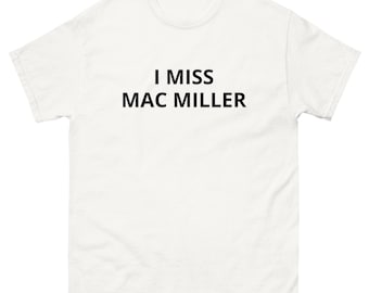 Les mélomanes du souvenir du rappeur MAC MILLER me manquent encerclent le t-shirt classique unisexe macadélique féminin divin Malcolm McCormick