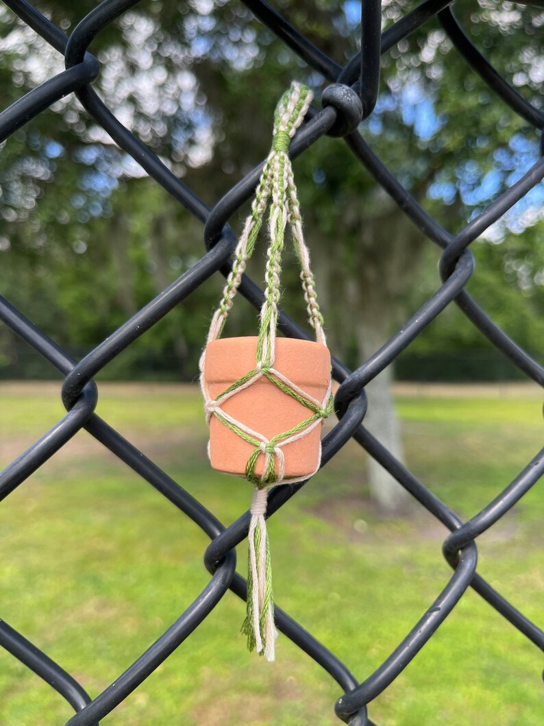 Two-Tone double square knots offer a sharper image of the knot complexity while the open square knots allow a break in the cord