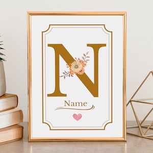 Name personalisiert, Name und Geburtsdatum: 15x20 cm