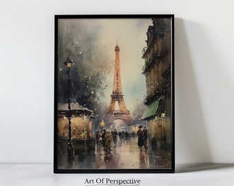 Paris Scene Painting: Vintage French Architecture (Printable Download)