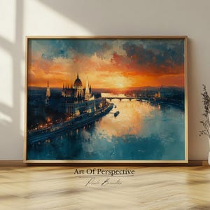 Vintage Budapest Travel Print Wall Art | Budapest Wall Home Décor | Budapest Gift Art | Hungary Art
