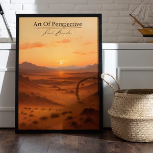 Desert Painting Print | Desert Wall Art | Digital Print | Desert Art Print | Landscape Print | Landscape Painting | Southwestern Wall Art