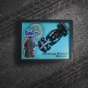 Russell #63 A4 Minifigure Background for Speed Champions F1 car frame