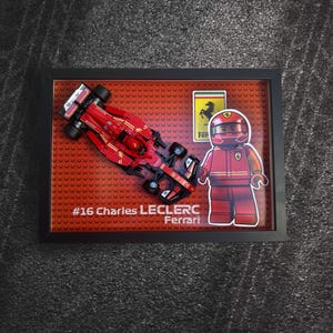 Le Clerc #16 A4 Minifigure Background for Speed Champions F1 car frame