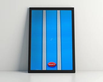 PRINTED - A1 Background for Bugatti Chiron 42083 (Technic Supercars 1:8) without frame.