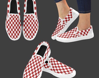 Kroatischer Stil Slip-on Canvas Damenschuhe | Modische und bequeme Schuhe, inspiriert von der kroatischen Ästhetik | Kroatisch Geschenk für Sie