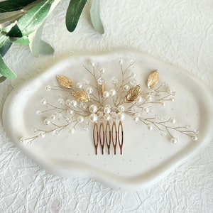 Bridal hair accessories, hair comb, pearls, gold, wedding jewelry, high-quality bridal hair jewelry