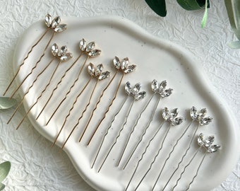 Bridal Hair Pins, Pack of 5, Gold or Silver, Small Rhinestones, Hair Accessories, Wedding Jewelry, Hair Comb, Glitter, Bridesmaid