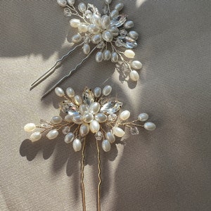 Accessoires de cheveux de mariée, peigne à cheveux, pince à cheveux, bijoux de mariée, coiffure de mariée, bijoux de demoiselle d'honneur, fil de mariage image 10