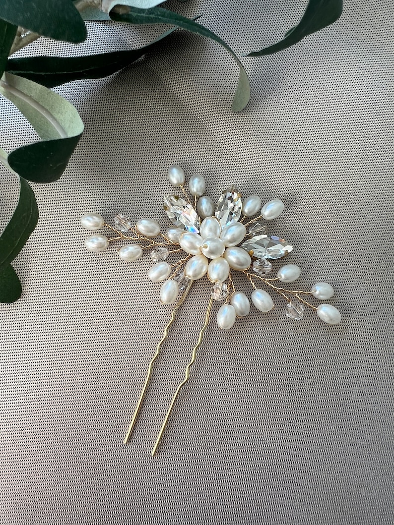 Bridal hair accessories hair comb hair clip bridal jewelry wedding jewelry bridal hairstyle bridesmaid jeweler wire wedding image 5