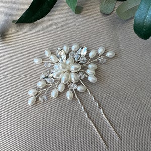 Accessoires de cheveux de mariée, peigne à cheveux, pince à cheveux, bijoux de mariée, coiffure de mariée, bijoux de demoiselle d'honneur, fil de mariage image 8